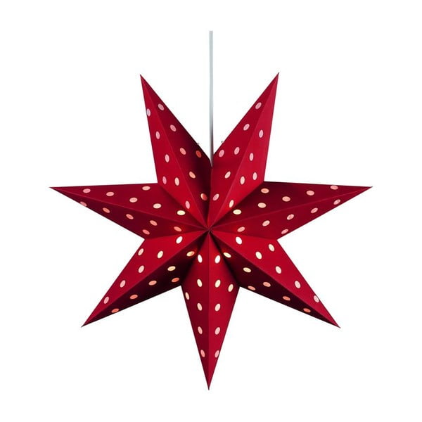 Závěsná svítící hvězda Dotty, Ø45 cm, červená