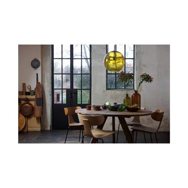 Tmavě oranžová skleněná váza BePureHome Chemistry, výška 40 cm-image-3