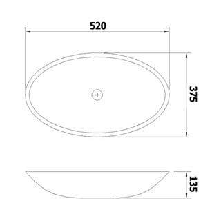 Klaasist valamu 52x37,5 cm Pure - Sapho