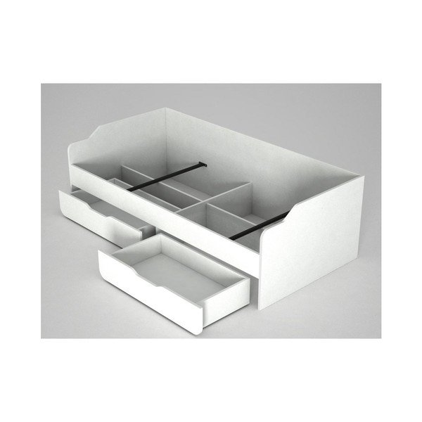 Bílá dřevěná jednolůžková postel Young-image-1