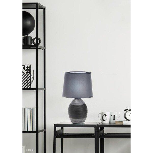 Tumehall laualamp tekstiilist varjuga (kõrgus 35 cm) Ambon - Candellux Lighting-image-1