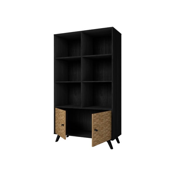 Must raamaturiiul eksootilisest puidust 92x160 cm Hanoi - Marckeric-image-3