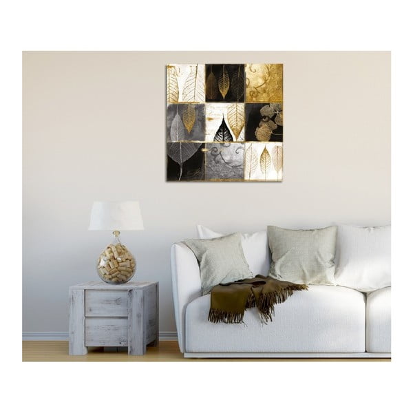 Maal lõuendil Kuldsed lehed, 45 x 45 cm - Wallity-image-2
