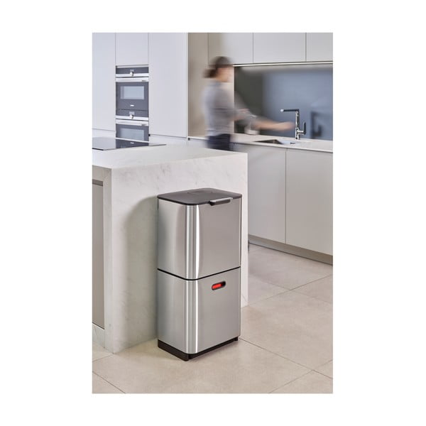 Hõbedane prügikast sorteeritud jäätmete jaoks 60 l Totem Max - Joseph Joseph-image-3