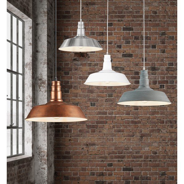 Vasevärvi metallist rippvalgusti metallist lambivarjuga ø 36 cm Will - Reality-image-2