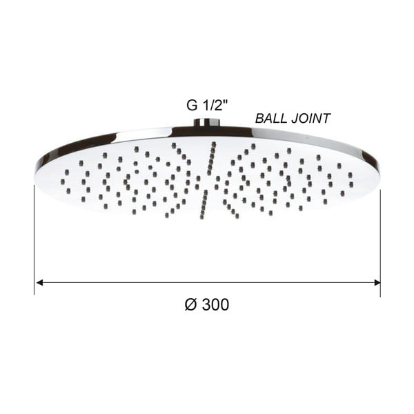 Valge messingist dušisegisti ø 30 cm - Sapho-image-1