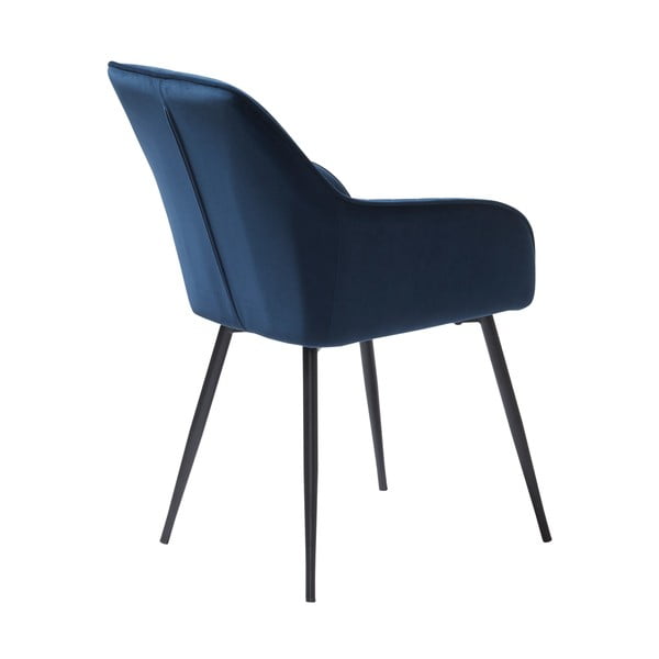 Tumesinised käetugedega sametist söögitoolid 2tk komplektis Nolan Stripe - Unique Furniture-image-2