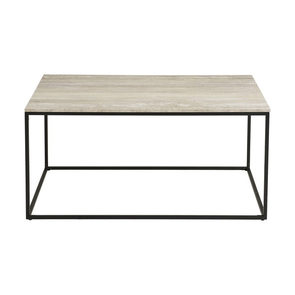 Must-beež kivimustriga diivanilaud 60x90 cm Vita – House Nordic-image-2