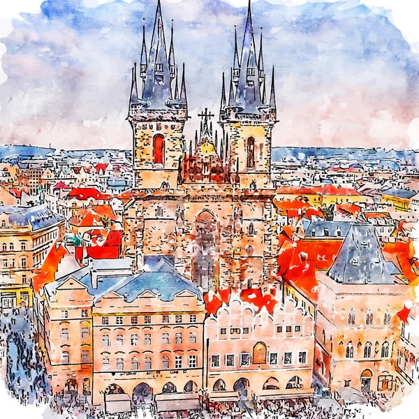 Maal 90x90 cm Prague - Fedkolor
