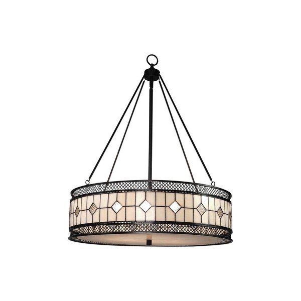 Metallist ripplamp klaasist varjuga, ø 60 cm Waldorf - Premier Housewares-image-2