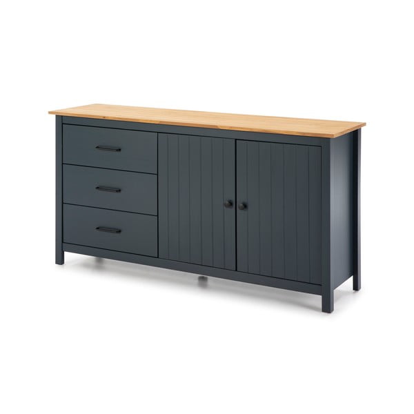 Tumesinine männipuidust kummut 150x80 cm Miranda – Marckeric-image-4