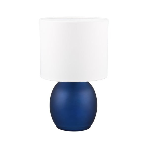 Valge-sinine laualamp tekstiilist varjuga (kõrgus 29 cm) Vela - Trio-image-1