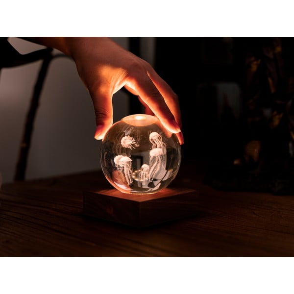 LED-lauavalgusti klaasist varjuga (kõrgus 8 cm) Amber - Gingko-image-4