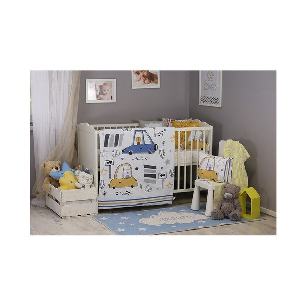 Dětské bavlněné povlečení s prostěradlem na jednolůžko Mike & Co. NEW YORK Mirra Fesso, 100 x 150 cm-image-1