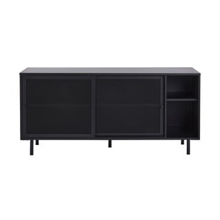 Must metallist lükandustega kummut 160x75x46 cm Veep - Unique Furniture
