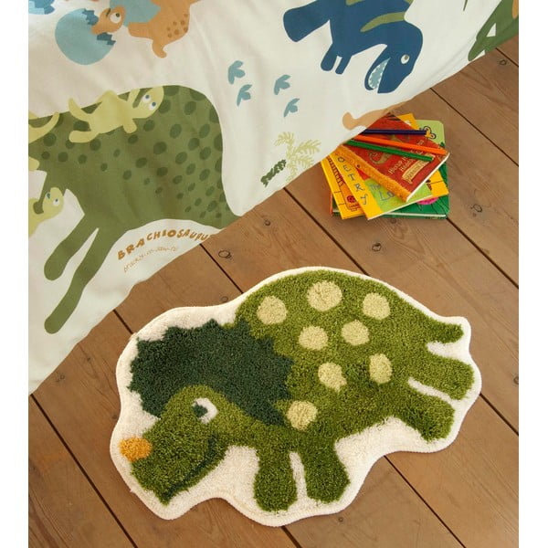 Roheline laste vaip dinosauruse motiiviga , 50 x 80 cm Dino - Catherine Lansfield