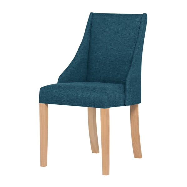 Tyrkysová židle s hnědými nohami Ted Lapidus Maison Absolu