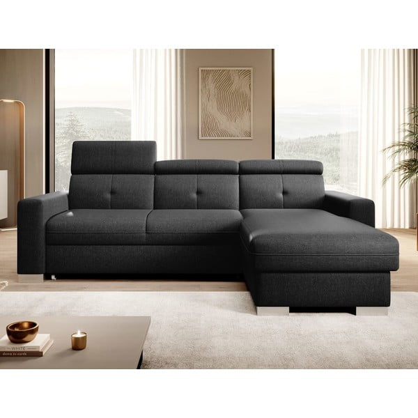 Must lahtikäiv/sahtliga nurgadiivan (parem nurk/lamamisosaga) Fresia – ELTAP-image-1