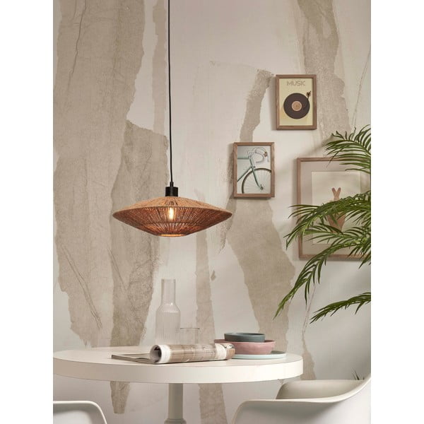 Puiduvärvi rippvalgusti džuudist varjugaga ø 40 cm Iguazu - Good&Mojo-image-3