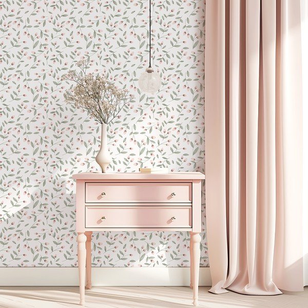 Laste mittekootud tapeet 10 m x 50 cm 10 m x 50 cm Flower Buds - Lilipinso-image-1