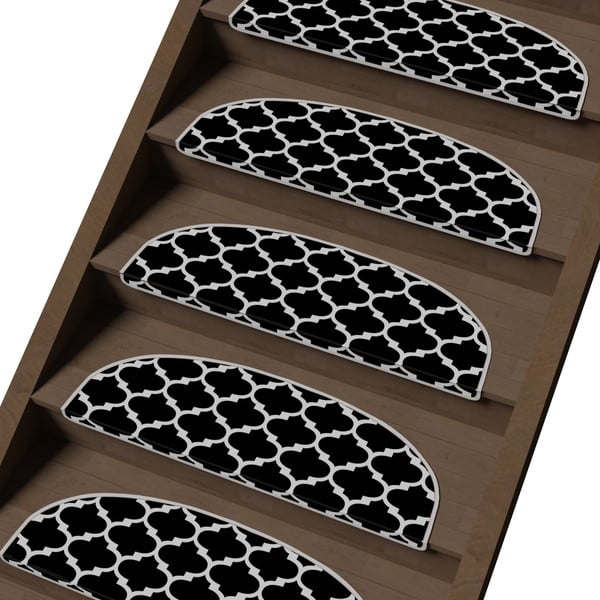 Must-valged trepivaibad 16 tk komplektis 20x65 cm Madalyon - Vitaus-image-1