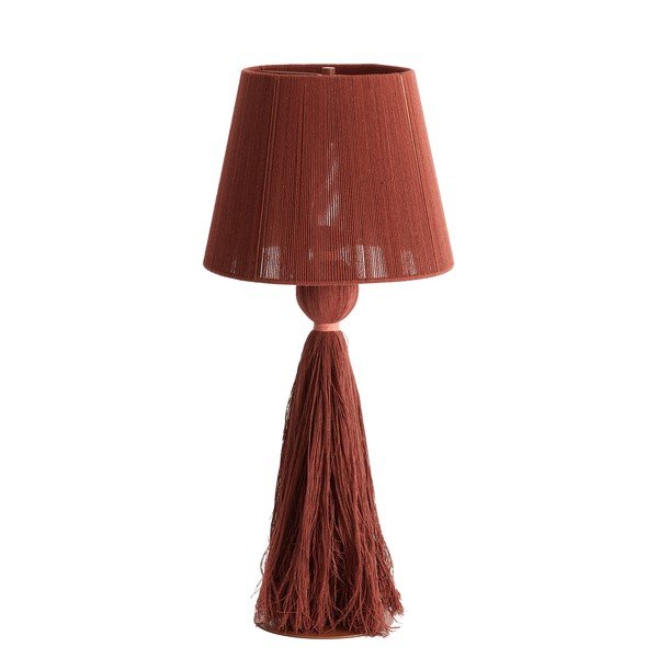 Telliskivi värvi laualamp tekstiilist varjuga (kõrgus 58 cm) Espino - Light & Living