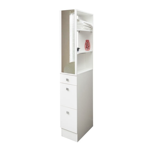 Bílá koupelnová skříňka Symbiosis Combi, šířka 24,3 cm
