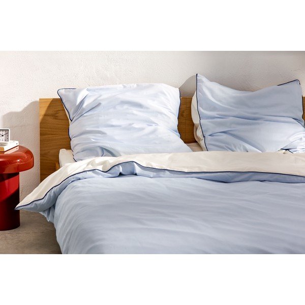 Helesinine puuvillasatiinist tekikott kaheinimesevoodile 200x200 cm Oba - noo.ma-image-4