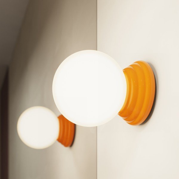 Oranž keraamiline seinalamp ø 12 cm Farsa - Sollux-image-2