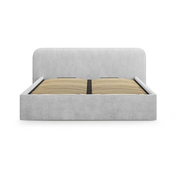 Helehall polsterdatud kaheinimesevoodi koos panipaiga ja voodipõhjaga 180x200 cm Elizabeth - Micadoni-image-4