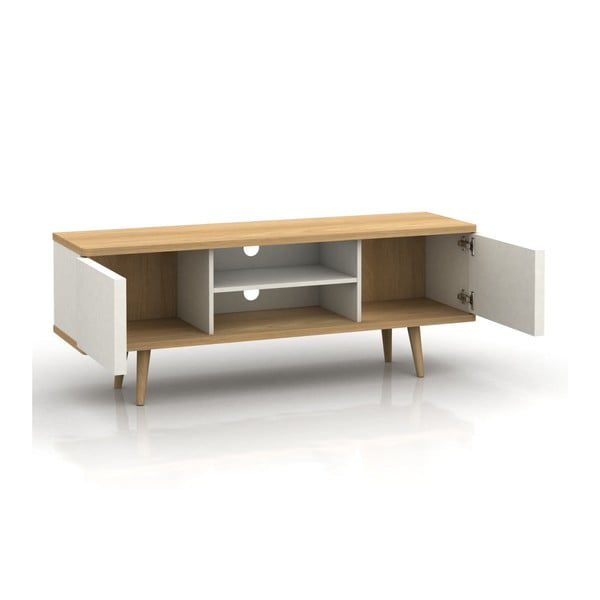 Valge telerilaud tammepuust 140x52 cm Alana - Støraa-image-2