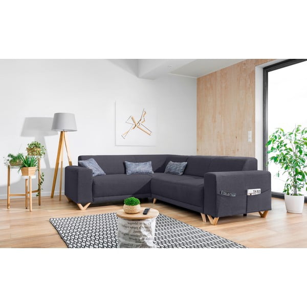 Tumehall (antratsiit) lahtikäiv/panipaigaga nurgadiivan (vasak nurk/L-kujuline) Classy Sophie – Miuform-image-3