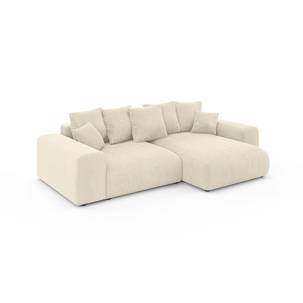 Kreem velvetist panipaigaga nurgadiivanvoodi (muutuv) Luma – Ropez-image-2