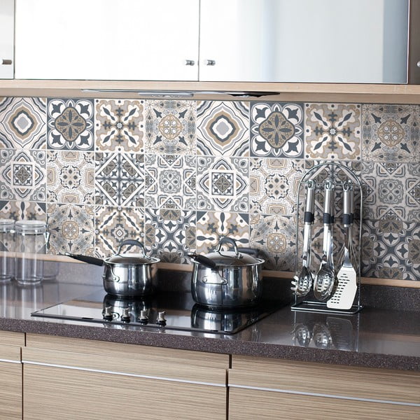 24 dekoratiivse seinakleebise komplekt , 15 x 15 cm Giacomo - Ambiance-image-2