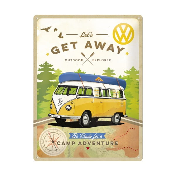 Seina dekoratiivne märk VW Let's Get Away - Postershop