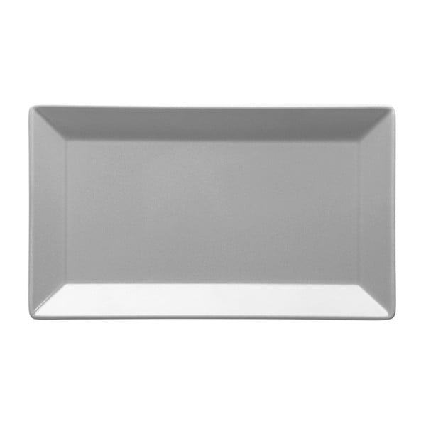 Sada 6 matných šedých talířů Manhattan City Matt, 25 x 14,5 cm