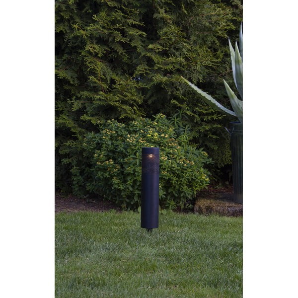 Mustast roostevabast terasest päikesepaneel LED valgusti , kõrgus 39 cm Blace - Star Trading-image-2