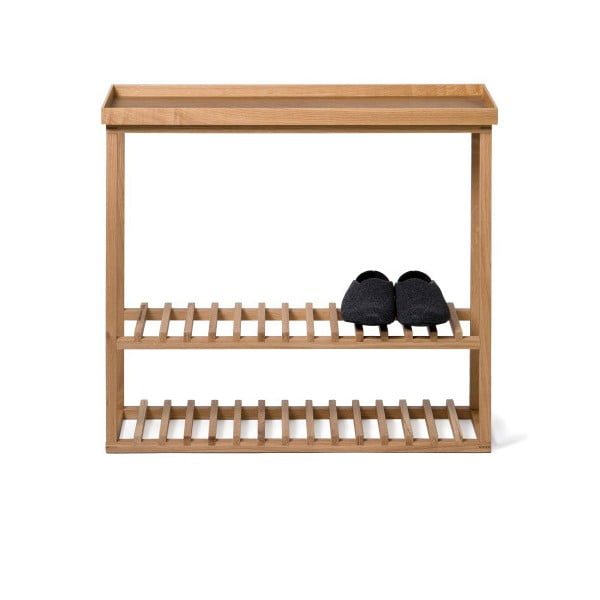 Tammeplaadiga jalatsiriiul/salongilaud Hello - Wireworks-image-1