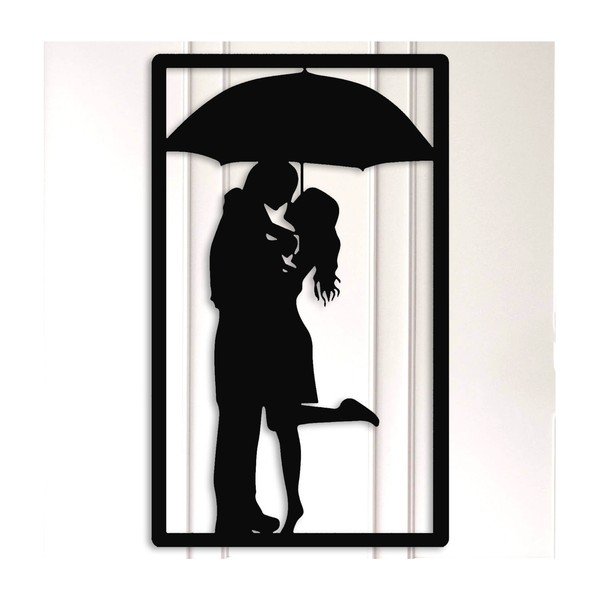Černá nástěnná dekorace Couple