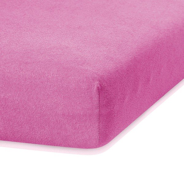 Fuksiat värvi elastne lina kaheinimesevoodile Siesta, 200/220 x 200 cm Ruby - AmeliaHome-image-2