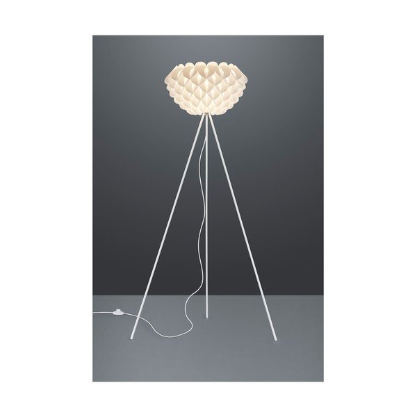 Bílá stojací lampa Reality Tilia, výška 155 cm-image-1