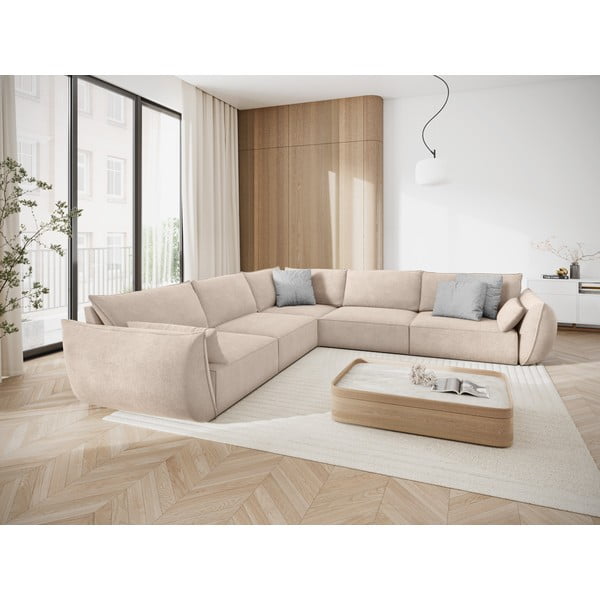 Beež nurgadiivan (muutuv) Vanda - Mazzini Sofas-image-1
