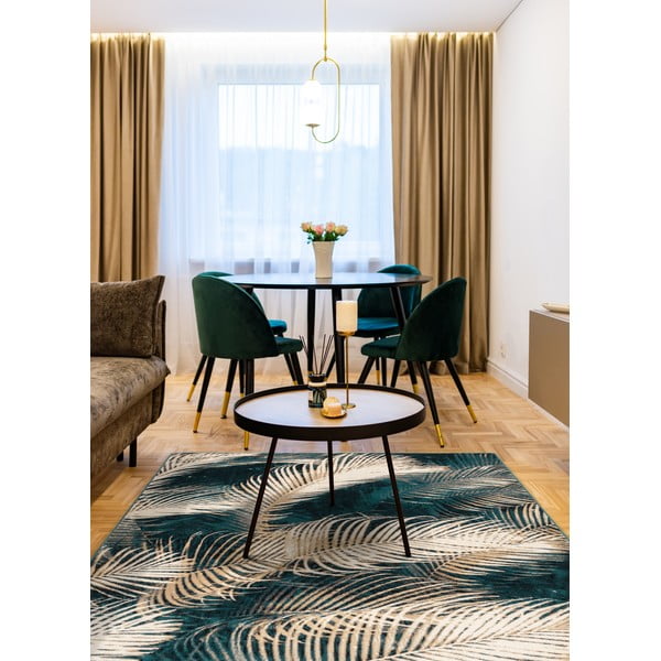 Petrooleumi värvi villane vaip 133x180 cm Areca - Agnella-image-1