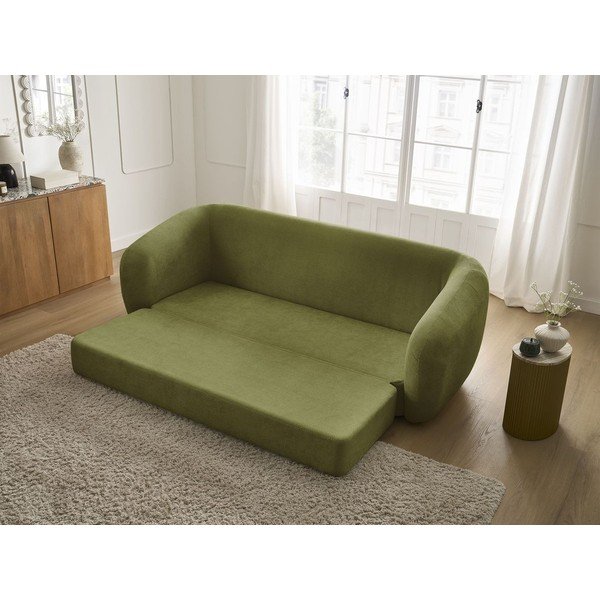 Roheline šenilldiivanvoodi 228 cm Neyo - Bobochic Paris-image-1