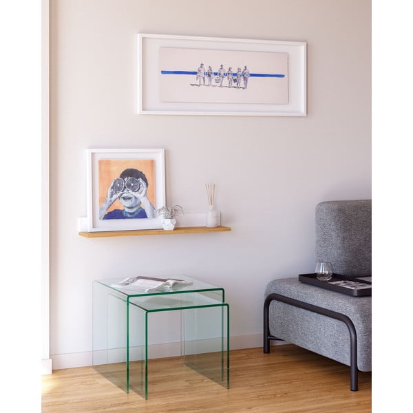 Klaasist diivanilauad 2tk komplektis 50x50 cm Burano - Kave Home-image-1