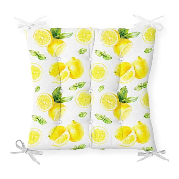Sliced Lemon puuvillane diivanikate, 40 x 40 cm - Minimalist Cushion Covers