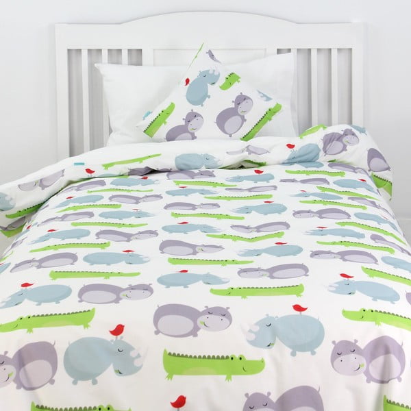 Laste puuvillane padi ja padi , 140 x 200 cm Hippo - Mr. Fox-image-1