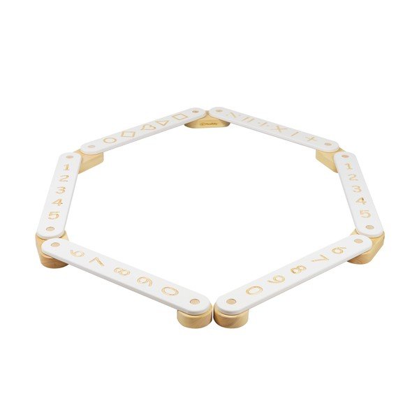 Valge männipuidust sensoorne rada lastele 10x408x5 cm Montessori - Meowbaby