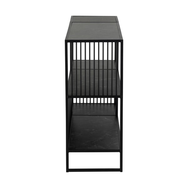 Must kividekooriga raamaturiiul 120x83 cm Strington - Actona-image-3