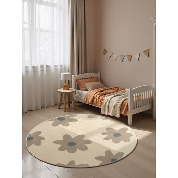 Beež lastevaip ø160 cm Bloomy - Hanse Home-image-1